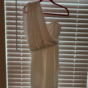 New white dress. One shoulder